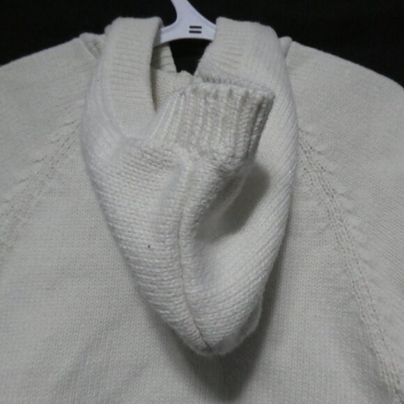 GYMBOREE | xs 3-4 years | White Knit Hooded Short Sleeve Cardigan With Pockets - Picture 11 of 14
